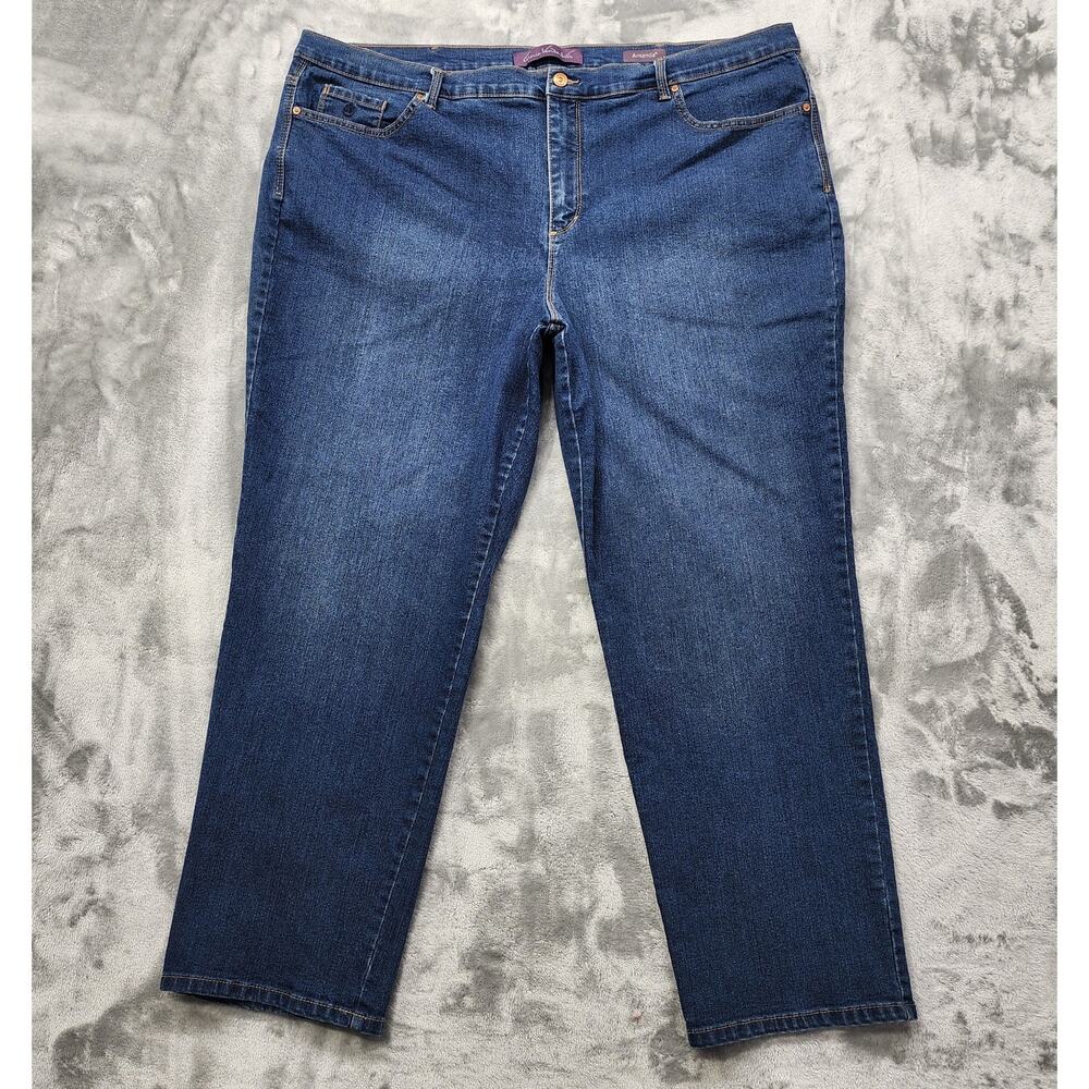 Gloria Vanderbilt Jeans Womens 24W Blue Dark Wash Amanda High Rise Tapered Leg